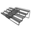 Expandable 4 Tier Seasoning Organizer Rack Stable Metal Frame Separable Seasoning Step Display Shelf For Countertops Inside Cabinets