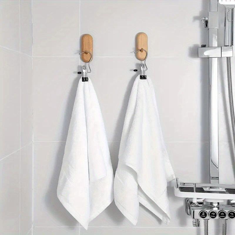 10PCS Stainless Steel Clothespins Laundry Clothes Pegs Hook Portable Hanging Clothes Clip Pants Socks Wardrobe Storage Clip