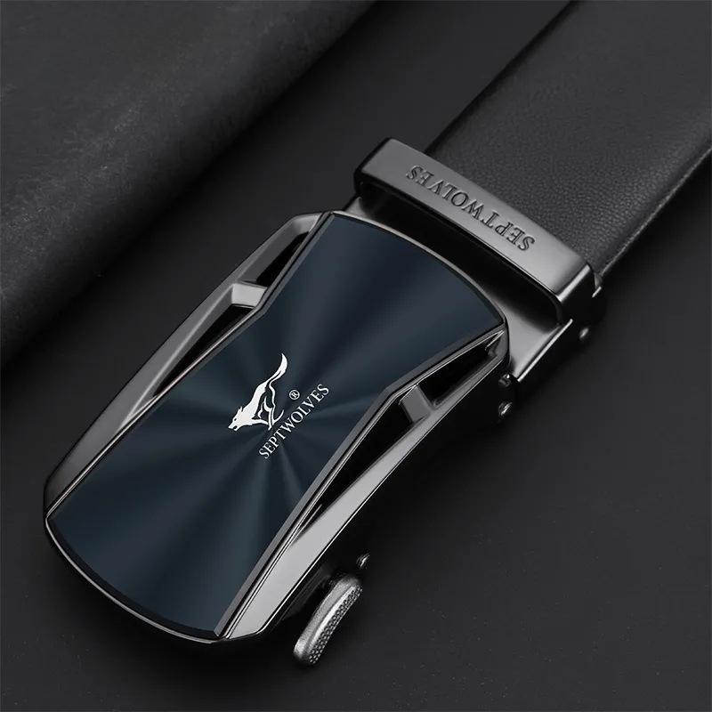 Men's Belt Automatic Buckle Belt New Style Dad Youth Versatile Casual Trouser Belt Gift