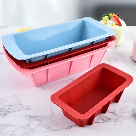 2 adet yapışmaz yüzey Mini somun tavası gıda sınıfı silikon ekmek somun tavası istiflenebilir pişirme ekmek tost kalıbı
