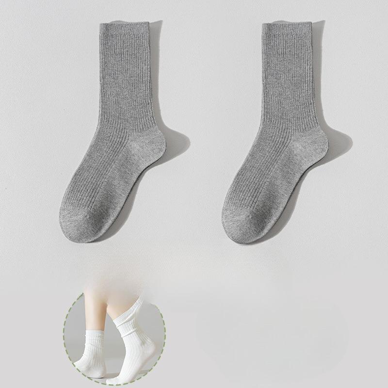 Women's Summer Thin Breathable Ballet-style Boneless Medium Length Pile Cotton Socks