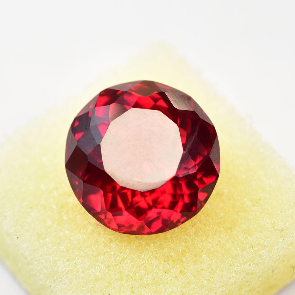 Natural Red Ruby Loose Gemstone 15.5 Ct Round Shape Unique for Jewelry Making and Gem Collections