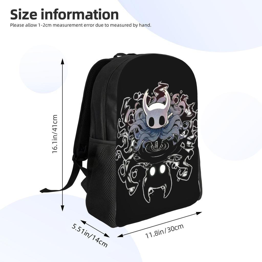 Hollow Knight Rucksack für Männer Frauen Cool High School Business Tagesrucksack Spiel Anime College Leinwandtaschen Outdoor