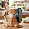 Creative Ferdinand the Highland Cow Ice Pint Holder Highland Cow Shaped Milk Tea Cup Summer Cold Coffee Cups Kitchen Drinkware