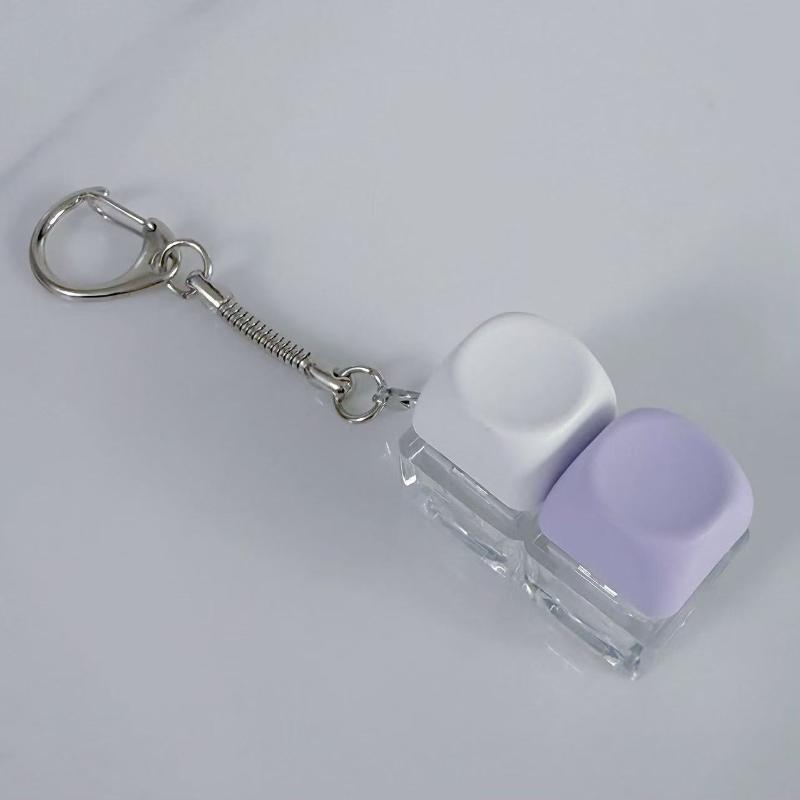 1/2 Key Led Keyboard Button Clicker Mechanical Keyboard Keychain For Gifts To Pass The Boring Time Stress Relief