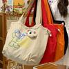 Cute graffiti shoulder bag for women large capacity 2025 new Korean version simple student tote bag for class tote bag