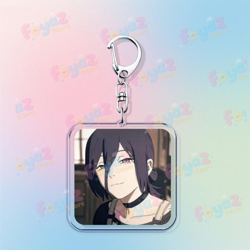 Anime Reze Art Keychain Accessories Bag Charms Devil Manga Women Keyrings Jewelry Csm Chibi Fans Freinds Gift