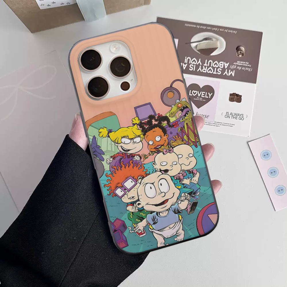 

Cartoon Funny R-Rugrats For IPhone 17 16 15 14 13 12 11 Pro Max Plus Pro Corrugated Shockproof Matte Phone Cover iPhone 13 pro