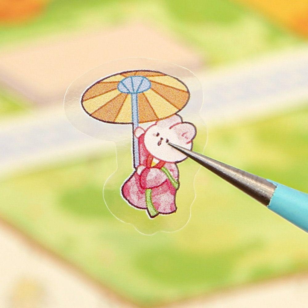 Kínai stílusú 3D tájkép matrica PET miniatűr jelenet kollázs ajándék