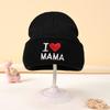 Embroidery Knitted Hat Dopamine Color Warm Windproof Cover Wool Hat Moisture