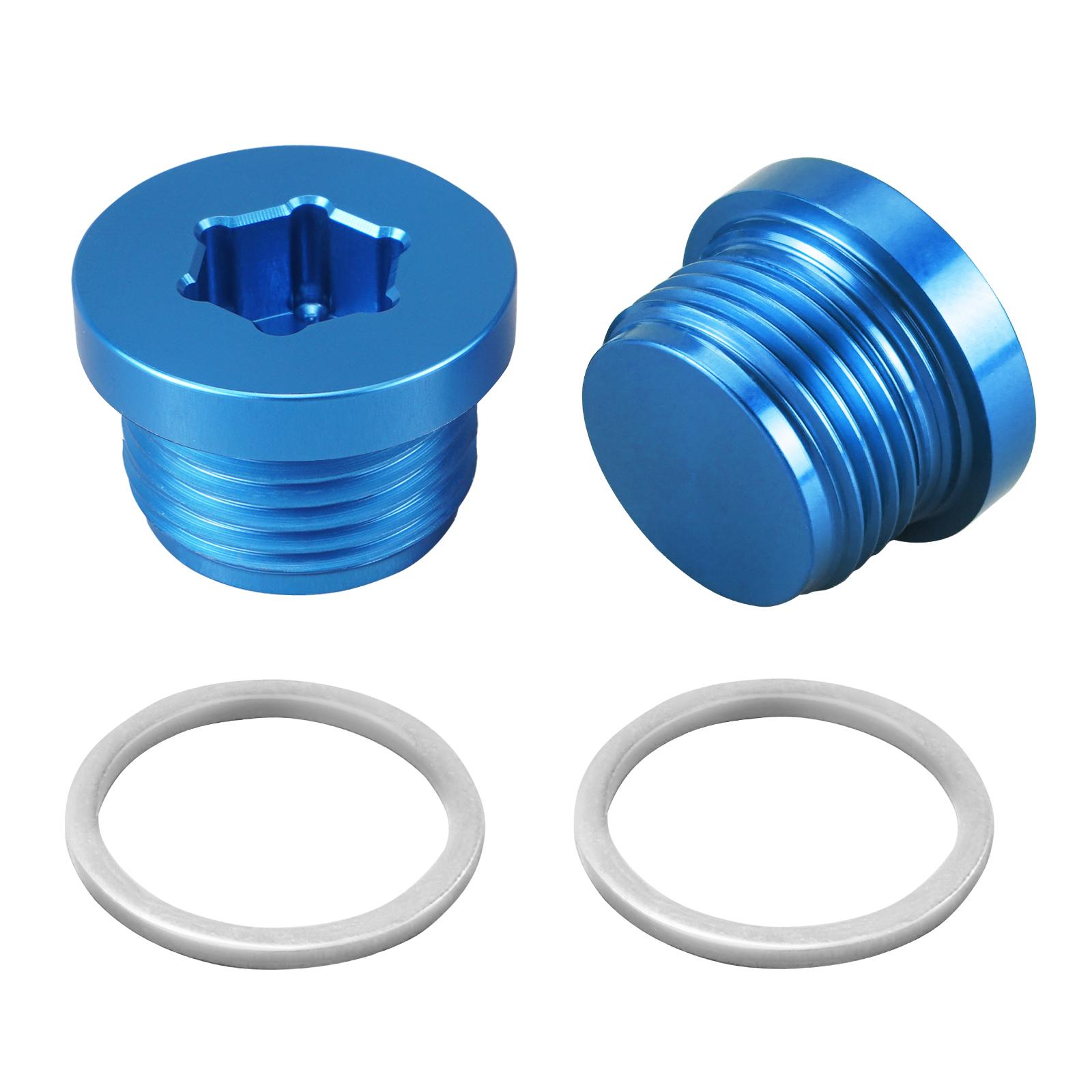 

BEVINSEE Oil Thermostat Housing Lid Cover & Plugs for BMW E60 E90 E92 E93 E82 F10 F30 F36 F12 F20 F22 M2 F84 M3 F80 M4 F82/F83 Plug-Blue