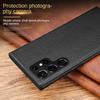 Lychee Pattern Genuine Cowhide Leather Case For Samsung Galaxy S25 Ultra S26 S24 Plus S23 S22 S21 Note 20 Ultra Protective Cover
