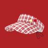 Cap Top Empty Sunscreen Hat Grid Pattern Adjustable Uv Protection Color Multiple