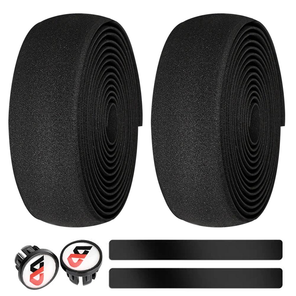 

6pcs Camouflage Bicycle Cycling Handle Belts Bicycle Grips Wrap Tape Road Bike Handlebar Strap with Bar Plug чёрный