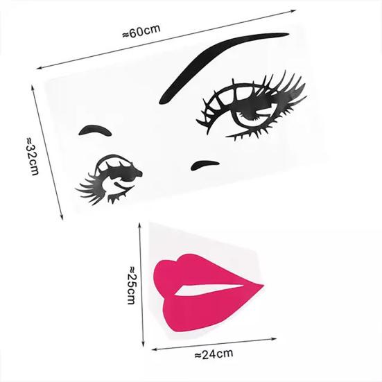 Sexy Girl Lips Eyes Wall Sticker Home Salon Decal Removable Art Room Decoration