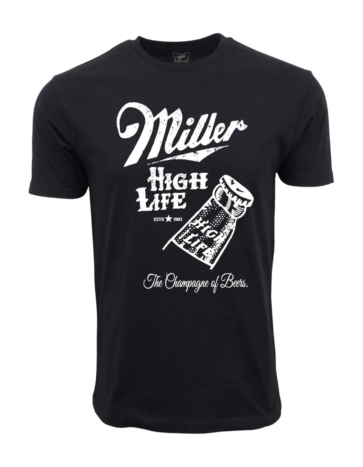 Unisex Adult Casual Graphic MILLER HIGH LIFE ESTABLISH T SHIRT T-Shirt XXL