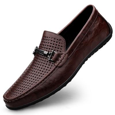 Moda Verão Novos Sapatos Casuais Masculinos Sapatos Masculinos de Couro Sapatos Sociais Slip-on de Alta Qualidade Mocassins Masculinos Sapatos Formais Confortáveis para Negócios