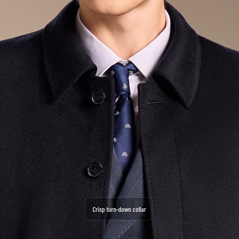 Men's 100% Cashmere Down Coat with Detachable Liner