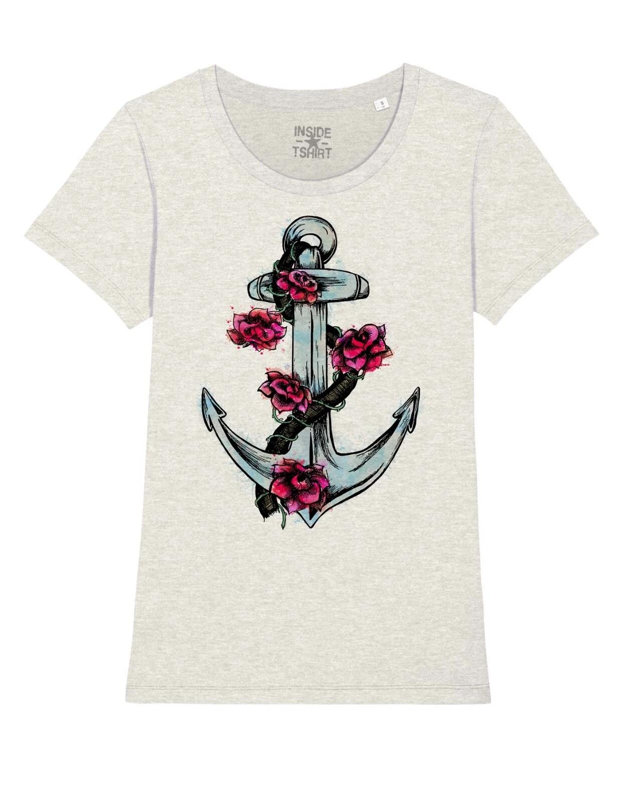 

Anchor and Roses Women s Anchor and Roses Tattoo T-Shirt Girl 4XL