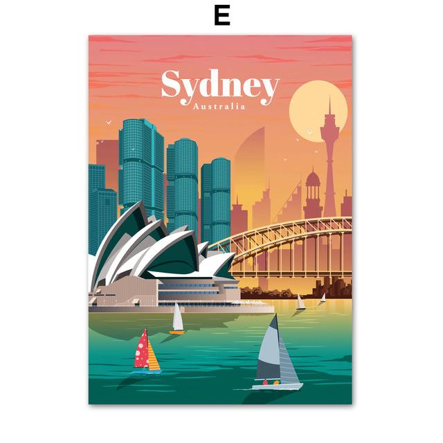 City Map Poster London New York Paris Spain Nordic Wall Art Canvas Painting Wall Pictures For Living Room Home Decoration No Frame