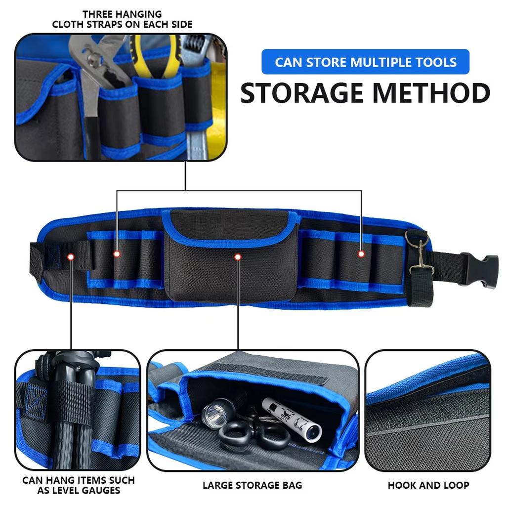 Multi-functional Electrician Tools Bag Waist Pouch Belt Storage Holder Organizer Garden Tool Kits Waist Packs Oxford Cloth