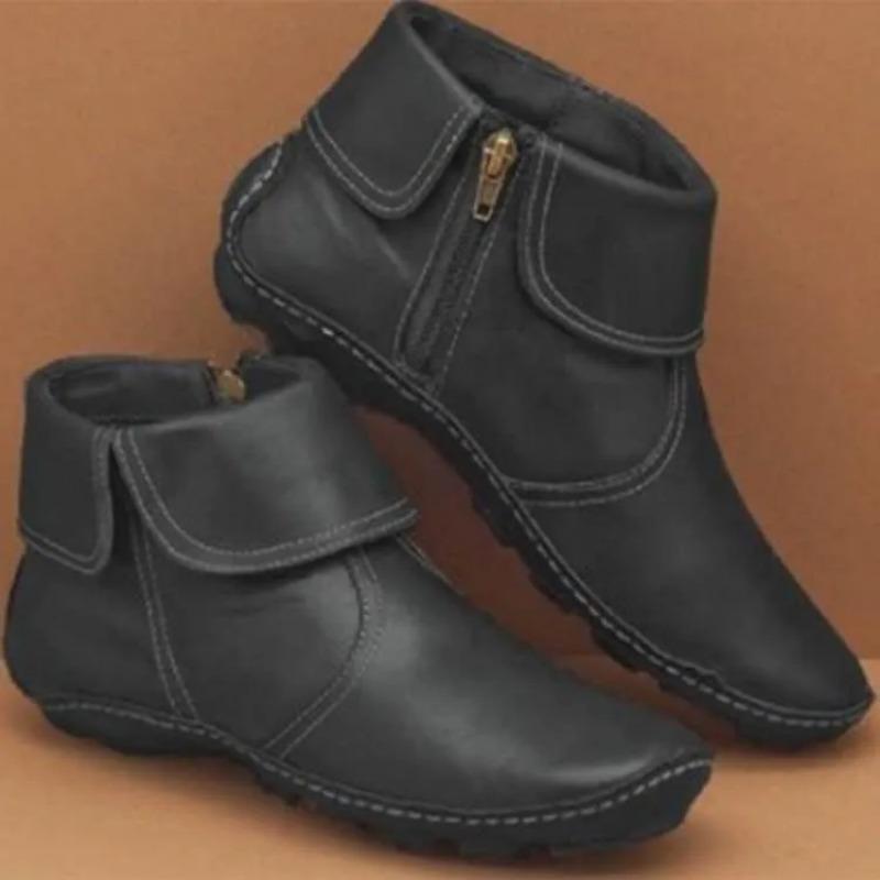 Women New 2026 Winter Footwear Round Toe Female Shoes Rubber Large Size Rock Ladies Ankle Elegant Autumn Low Solid