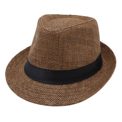 Gentleman'S Straw Hat Hawaiian Hat Short Brim Spring Summer Visor Churchill Jazz Hat Men'S And Women'S