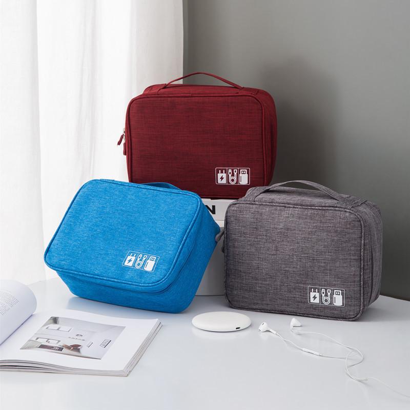 New Portable Data Cable and Digital Accessories Travel Bag