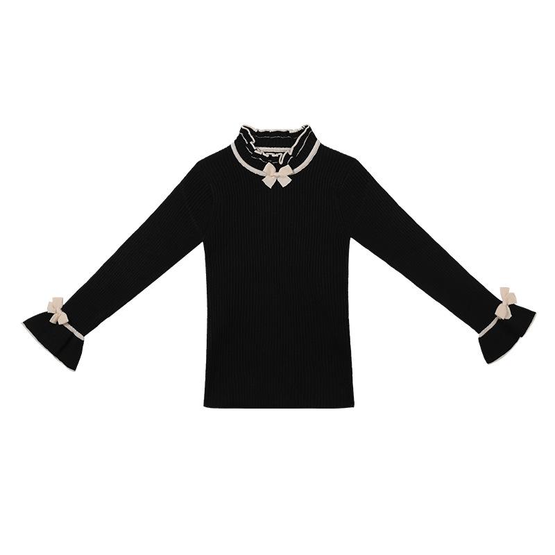 

Girls Slim Fit Knit Sweater: Warm, Soft, Versatile Solid Color for Autumn & Winter 130cm