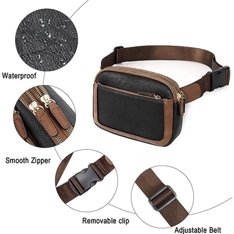 Bolsa transversal, bolsa de cintura, bolsa de ombro ajustável para esportes ao ar livre, bolsa de cintura feminina