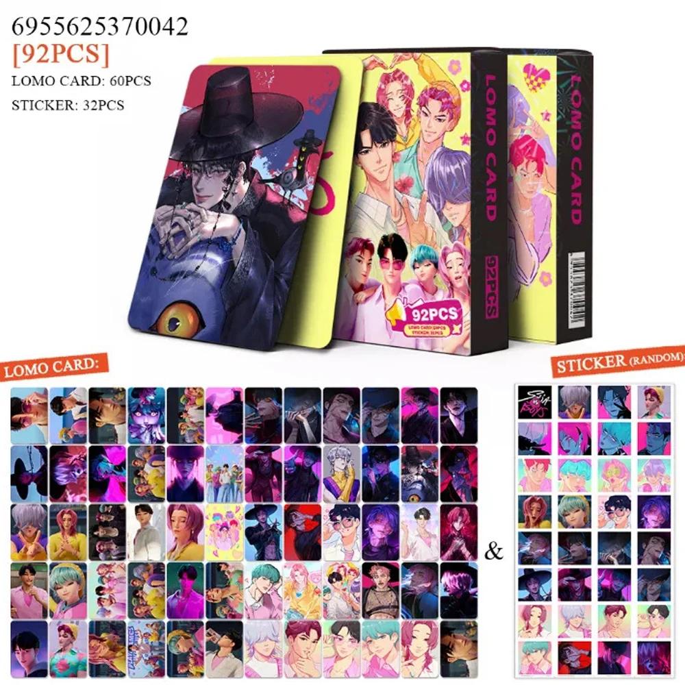 92/30PCS Kpop Demon Hunters Laser Card Anime Collectible Cards for Boys Girls Fashion LOMO Small Cards for Fans Birthday Gifts