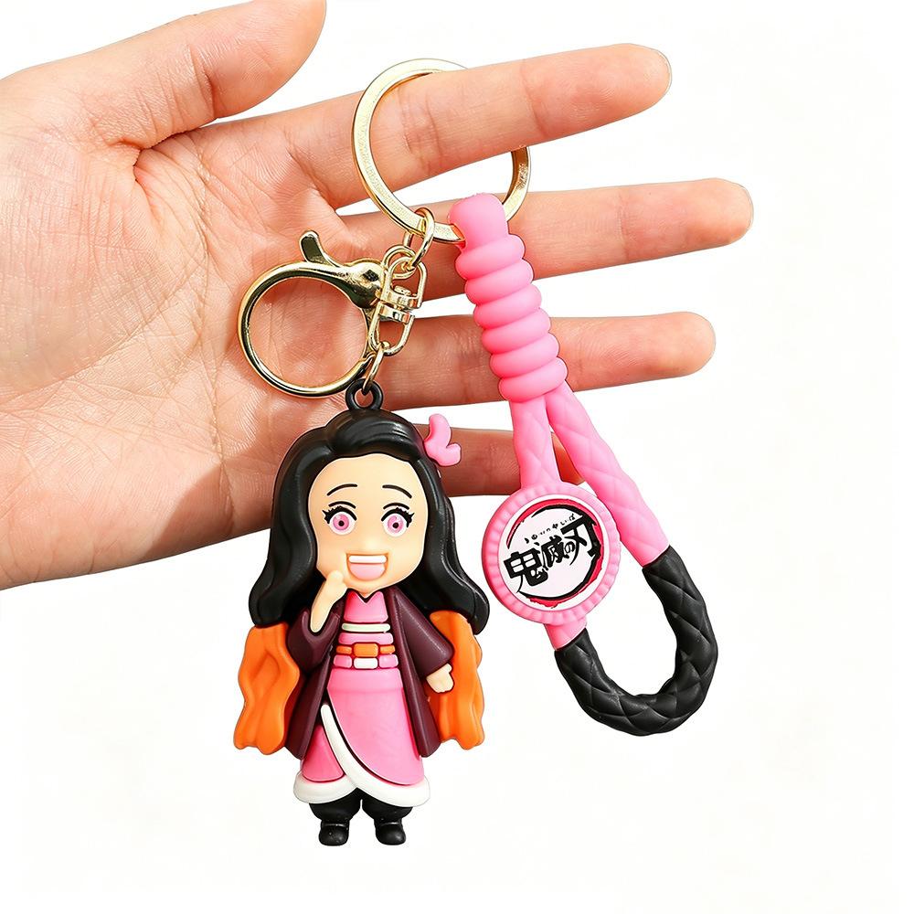 Cute Chibi Style Cartoon Girl Keychain Bag Pendant Doll Accessory