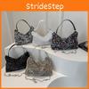 Trendy Small Shimmering Square Tote Bag For Women Featuring Dual Chain Strap In Black And Silver