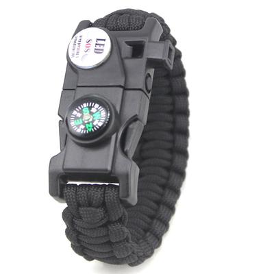Outdoor Multifunction Portable Mountaineering Emergency Survival Bracelet Camping Survival Umbrella Rope Bracelet with Compass Buckle