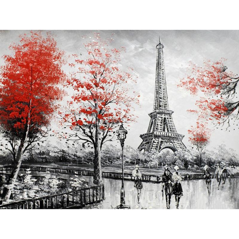 5D diamantová malba Londýn Street View Celý kruhový diamant vyšívaná mozaika drahokamu Krajina Obraz Řemesla Dárek