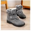 Women's High-Top Thermal Snow Boots with Velcro Fastening Fleece-Lined Women's Boots Casual Women's Shoes Autumn Style