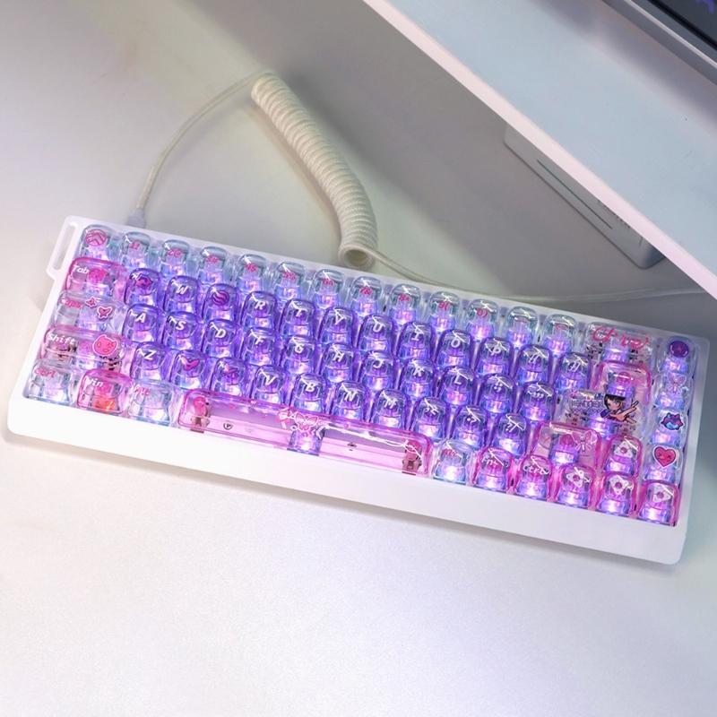 PC Keycaps Improved Backlighting Long Use Wear Resistance Ergonomic Texture for Gaming & Office  Mechanical Keyboards