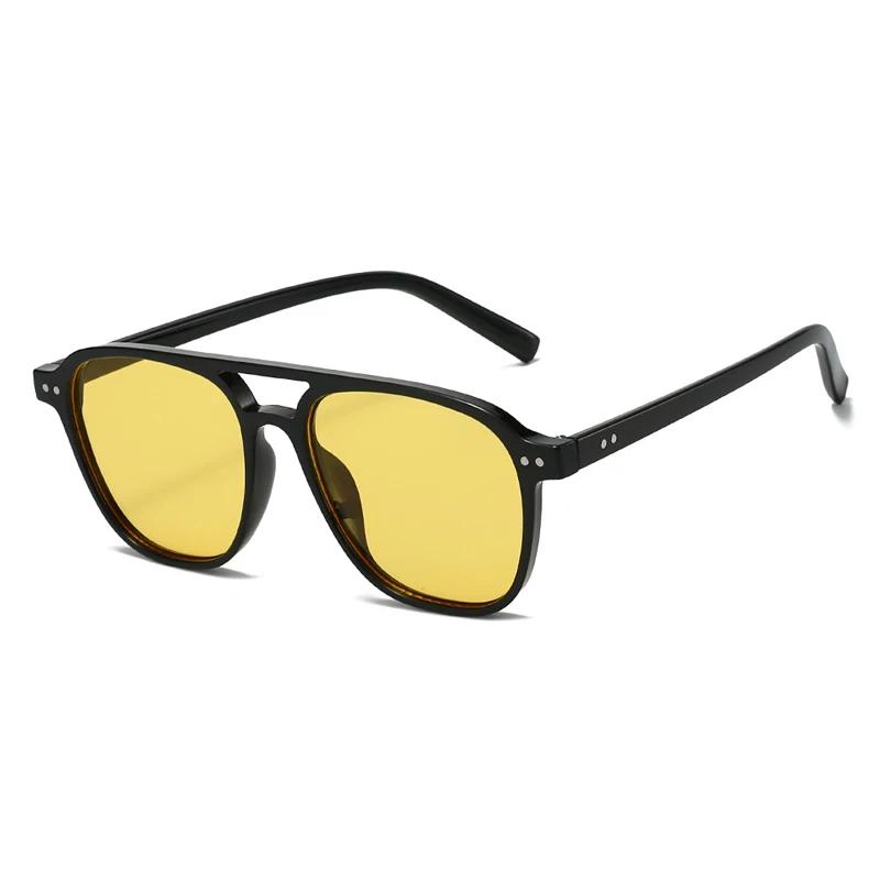  Retro Rivets Double Bridges Men Sunglasses Fashion Women Luxury Shades UV400 Green Sun Glasses