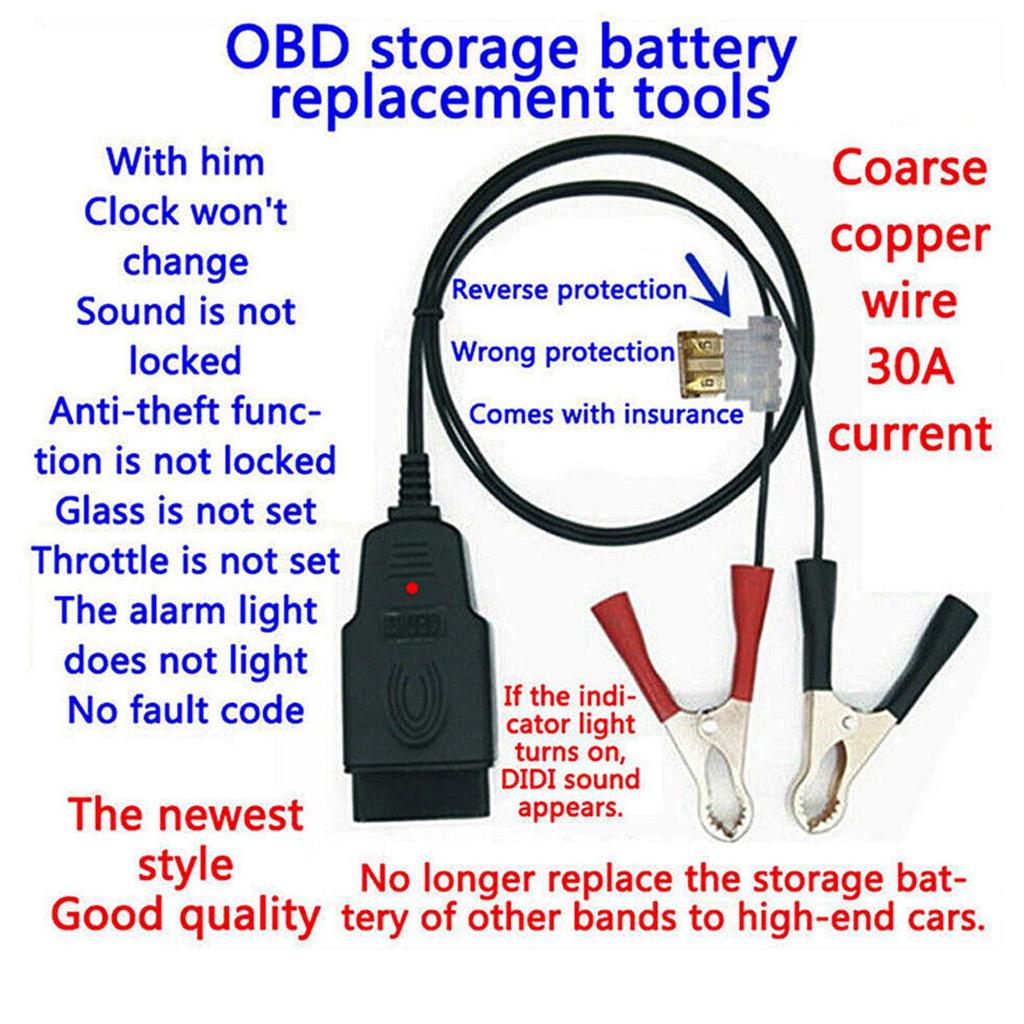 Power-off Memory Cord OBD Car Battery Replacement Tool Tool Battery ...