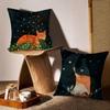 Cozy Home Funny Cats Warm Family Pillow Case Double-Sided Printing Short Plush Sofa Cushion Cover Bedroom Bedside Pillow