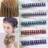 Headdress Flower Headwear No-Slip Grips Mini Hair Claws Girls Rhinestone Hair Clips Metal Clamps
