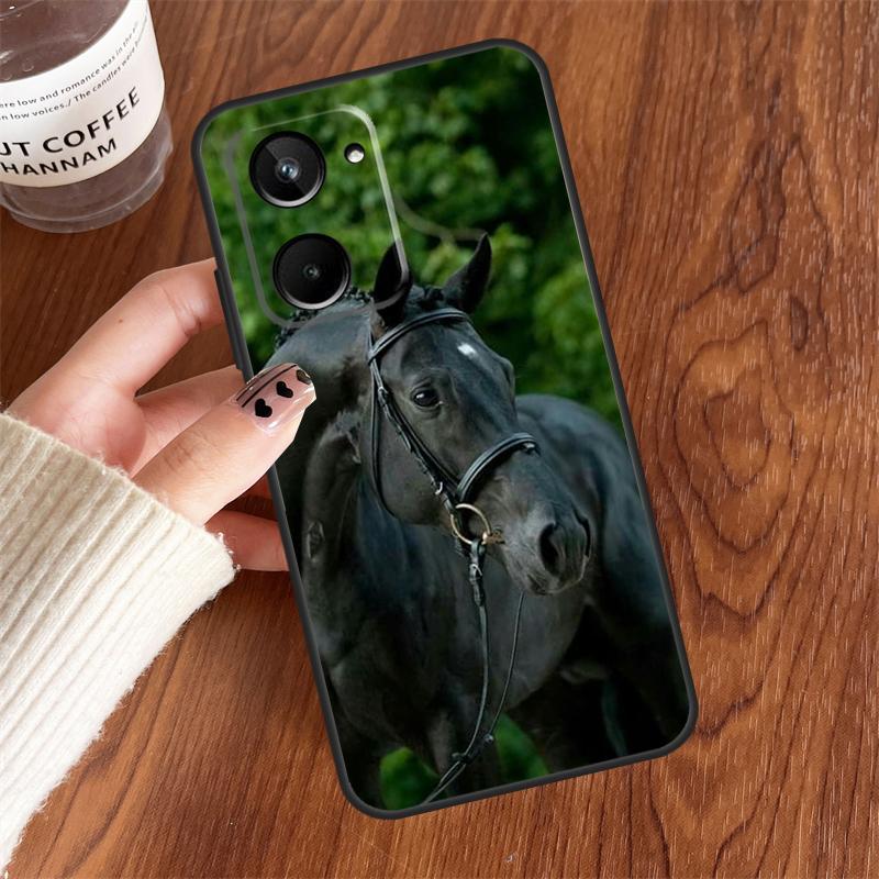 Animal Steed Horse For Realme GT6 GT7 Pro 10 11 12 13 14 15 Pro Plus C55 C71 C65 C63 C61 C53 C67 C35 C75 Case