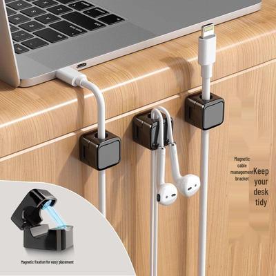 Magnetic Cable Organizer & Wall Mount - Phone Charging Cable Clip and Hook