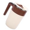   Self Stirring Coffee Mug with Temperature Display Rechargeable Automatic Magnetic Stirring Cup for   Travel Stainless Steel Beige Brown  