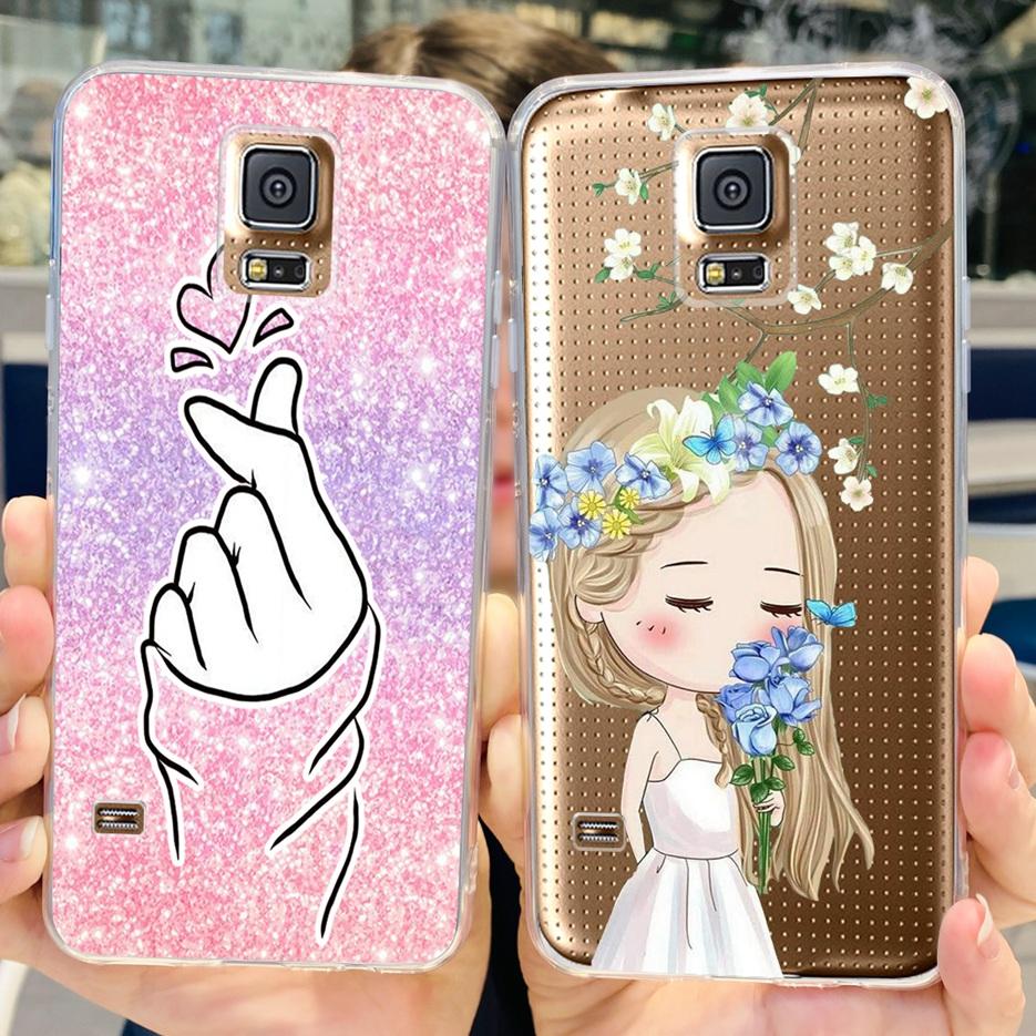 For Samsung Galaxy S5 Case G900F G900I G900M G900A G900T Cute Painted Cover Soft TPU Phone Case For Samsung S5 S 5 GalaxyS5 Bags