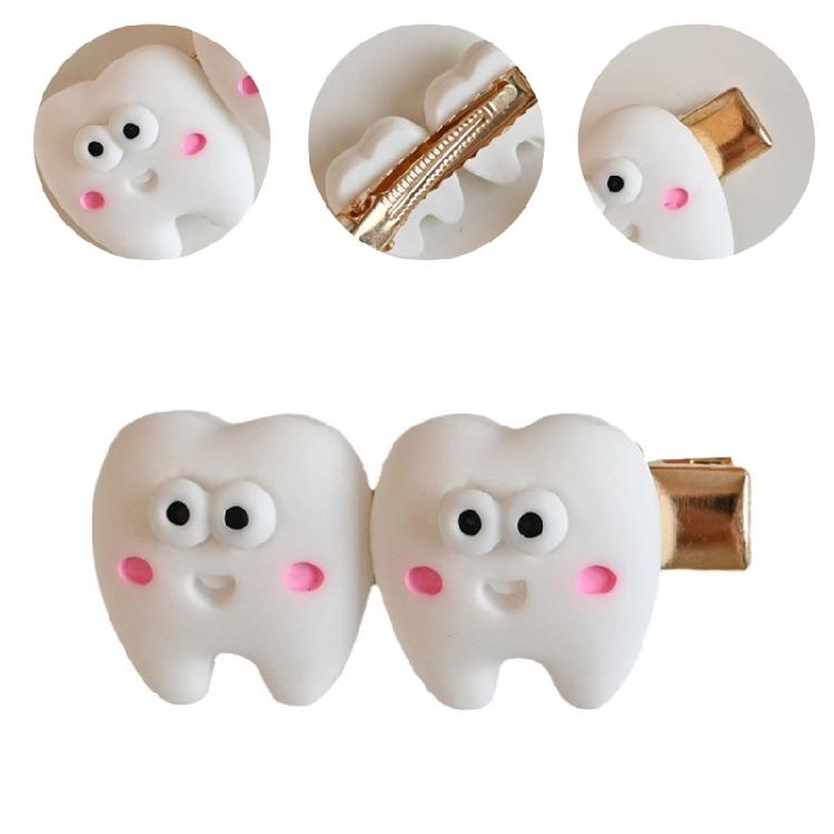 Cute Tooth Harajuku Snap Clip Y2K Girls Hairpin Sweet Handmade HairPins