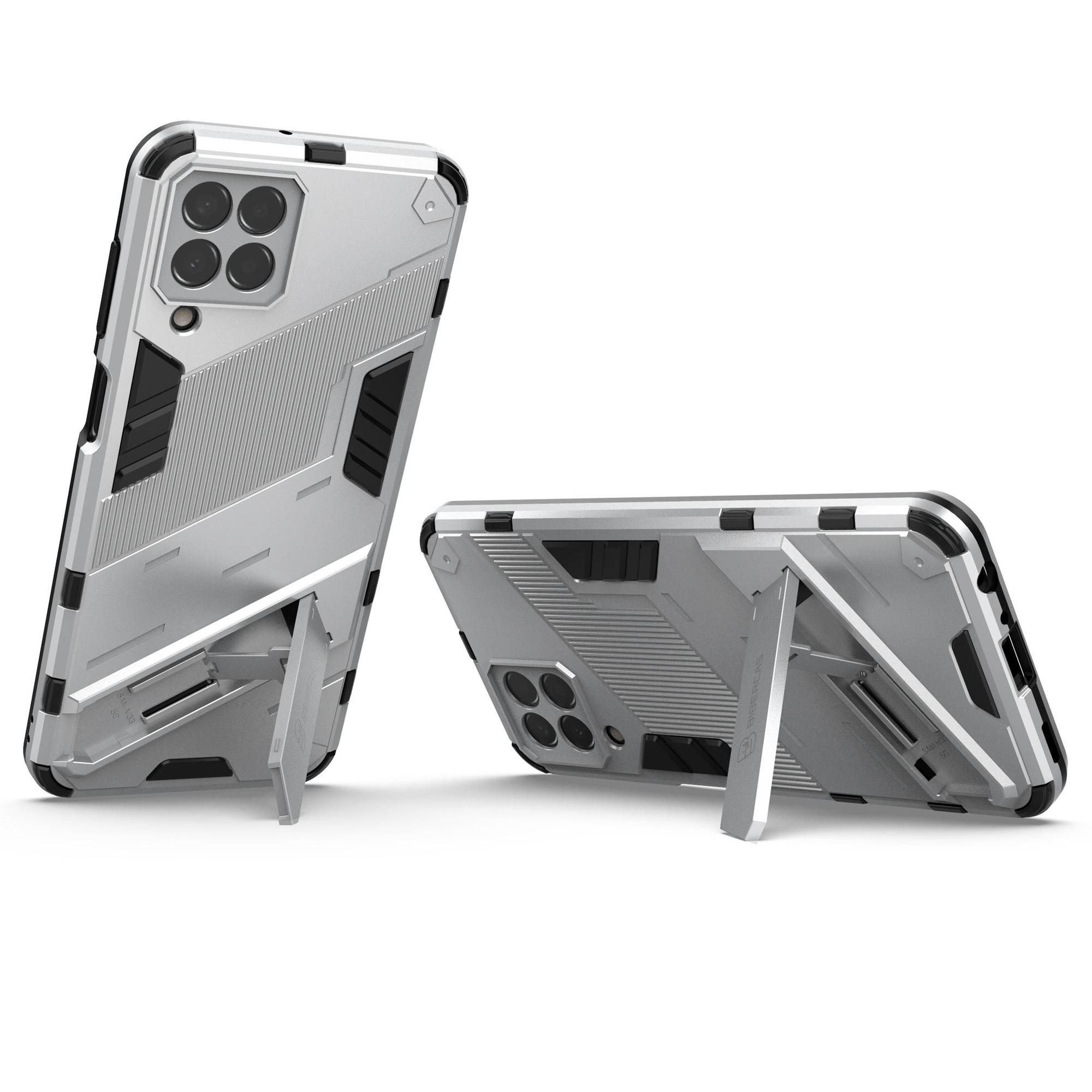 

For Samsung Galaxy M33 5G (Global) PC+TPU Case Phone Back Cover with Kickstand Green