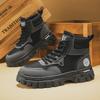 Sapatos masculinos outono novo botas martin masculinas sapatos versáteis antiderrapantes e resistentes ao desgaste plataforma botas de cano alto