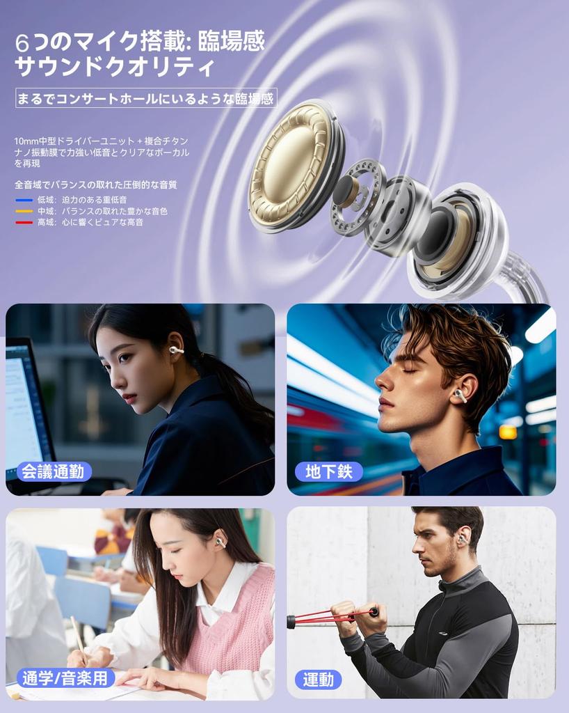 Wireless Bluetooth Earbuds with 6 Silicone AI Smart ENC IPX7 Up to 60 Hours of 2026 Latest Bluetooth Sound Low Instant for Web and Compatible with