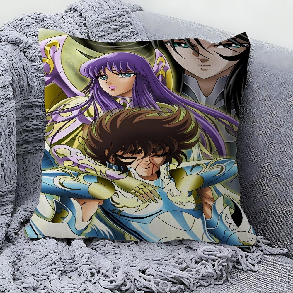 Saint Seiya 45*45cm Cushion Cover Pillow Cover Decor Pillowcase Home Pillowcase For Couch Pillow